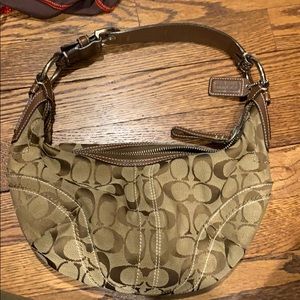 Authentic Coach Tan Hobo Bag